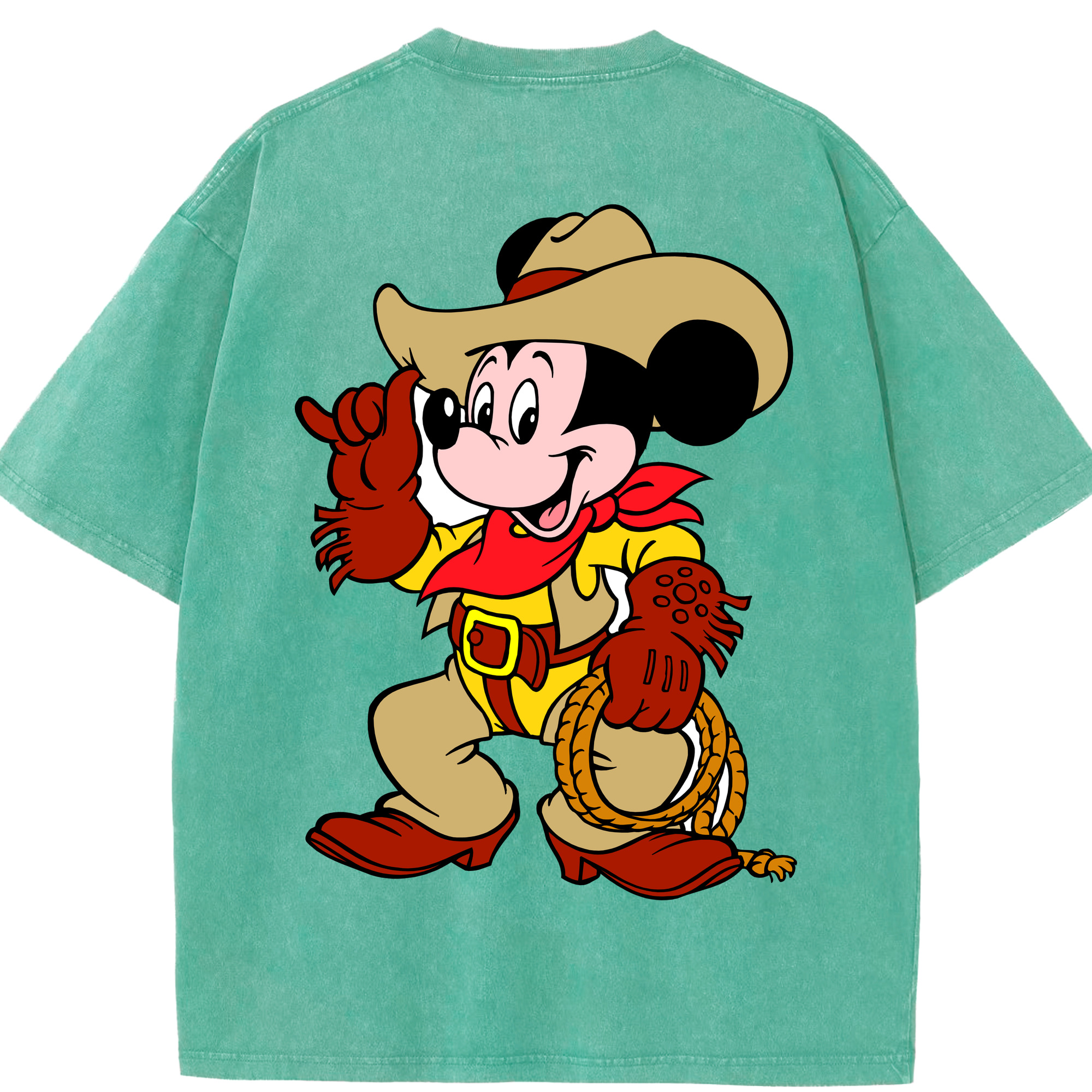 （画像用） ミッキーマウス Mickey Mouse 綿100% ヴィンテージ風 半袖Tシャツ（背面プリント）